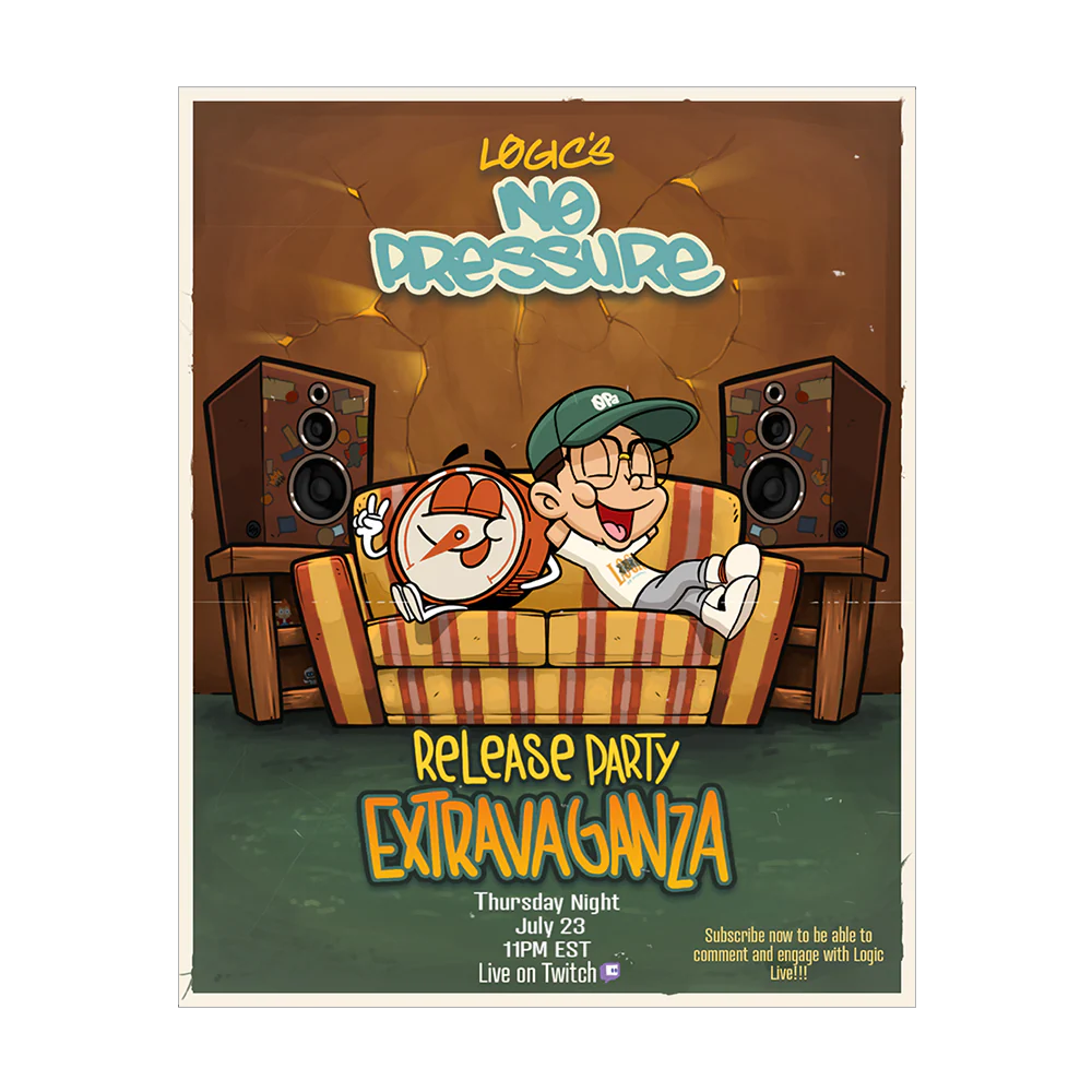 Logic: NO PRESSURE LIMITED EDITION POSTER